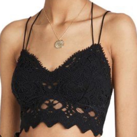 Free People Tops - NWT Free People Intimately Ilektra Strappy Lace Bralette. Black. Size Large.